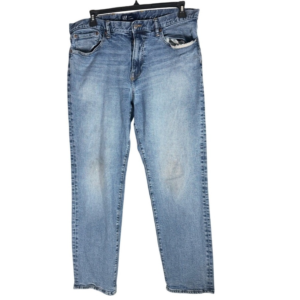 GAP Light Blue Straight Leg Jeans 38 x 32